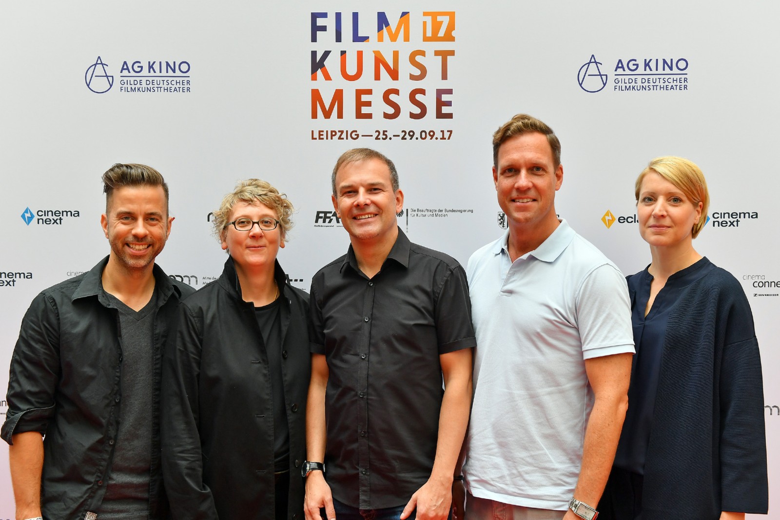 v.l.n.r. Martin Kiebeler (Jugendjury), Hendrike Bake (AG Kino - Gilde), Mirko Stock (emotion works), Felix Bruder (AG Kino - Gilde), Christin Schubert (AG Kino - Gilde) bei der heutigen Pressekonferenz